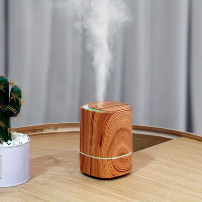 Holzoptik Luftbefeuchter - Ultraschall, LED, Aromadiffuser