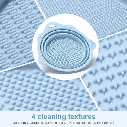 Faltbare Silikon Make-up Pinselreinigungs-Schüssel