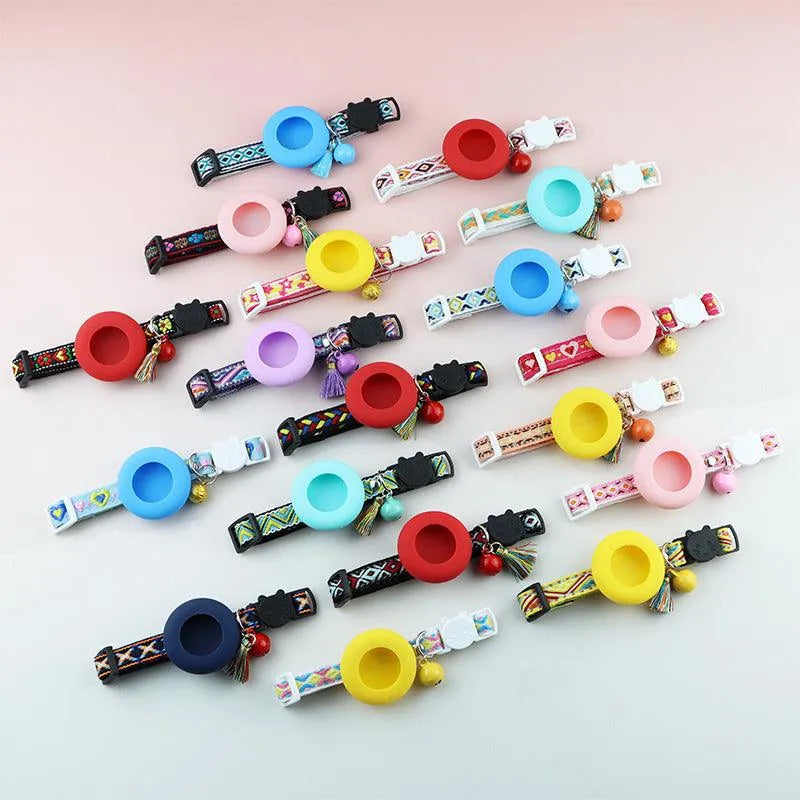 GPS Halsbandhülle für Katzen | Mit Glocke &amp; Halterung für Tracker