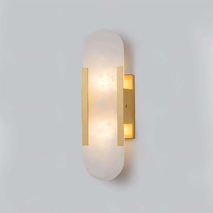 Langgestreckte Alabaster-Wandleuchte