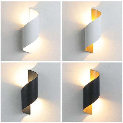 Moderne Spiral-LED-Wandleuchte