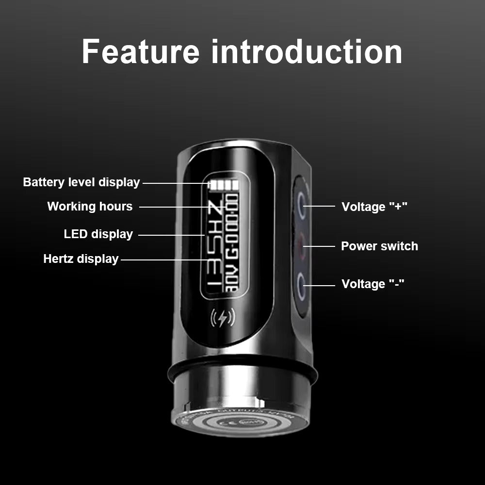 Tattoo Pen Professioneller Permanent Make-up und Tattoo Stift Leise 10.000 U/min LED Display