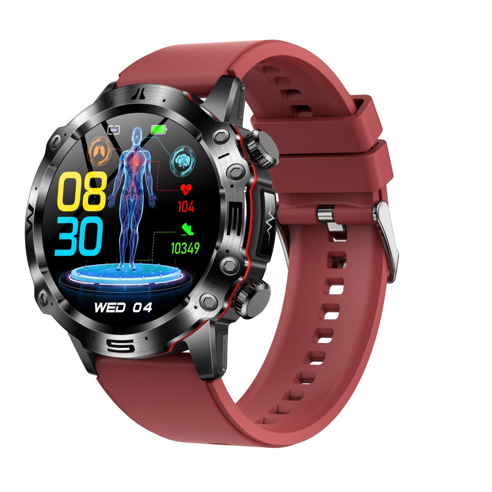 Smartwatch mit EKG, Blutdruck, Blutsauerstoff &amp; Körperanalyse – AMOLED 1,43&quot;, Bluetooth-Anruf, 100+ Sportmodi, IP68 wasserdicht