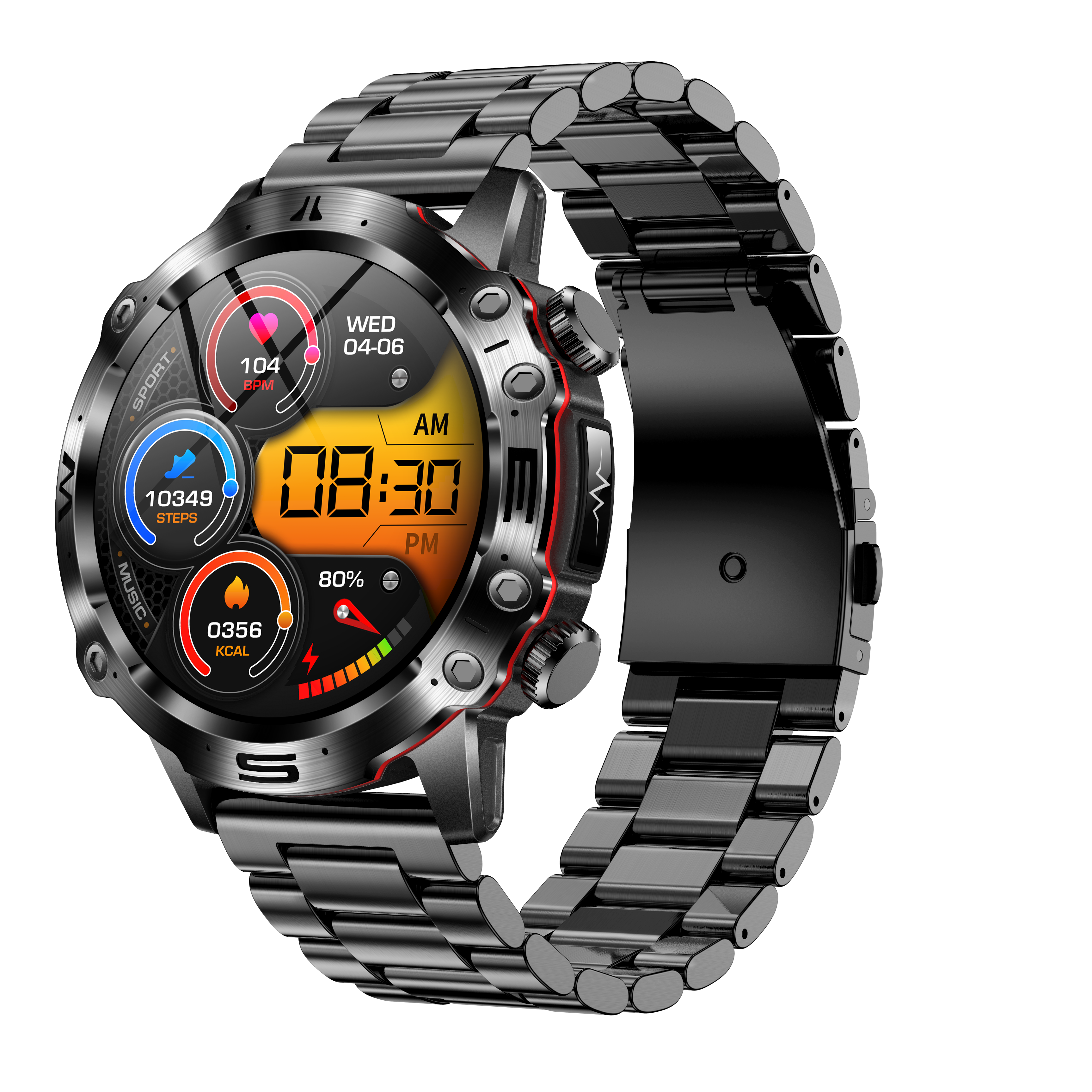 GlycoGuard™ | ECG Blutzucker- &amp; Blutdruck-Gesundheitsmonitor Sportuhr für Fitness-Tracking &amp; tägliches Gesundheitsmanagement