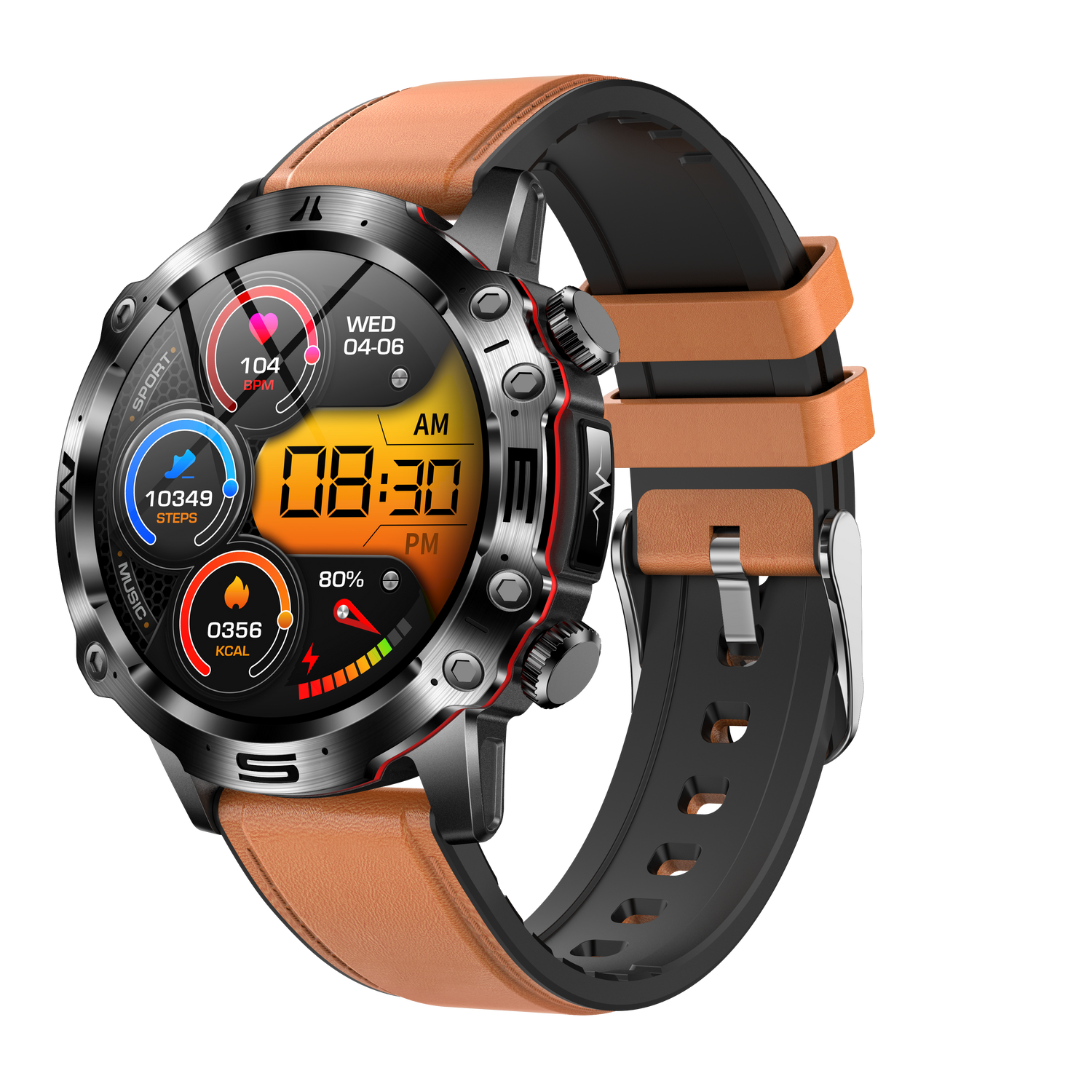 GlycoGuard™ | ECG Blutzucker- &amp; Blutdruck-Gesundheitsmonitor Sportuhr für Fitness-Tracking &amp; tägliches Gesundheitsmanagement