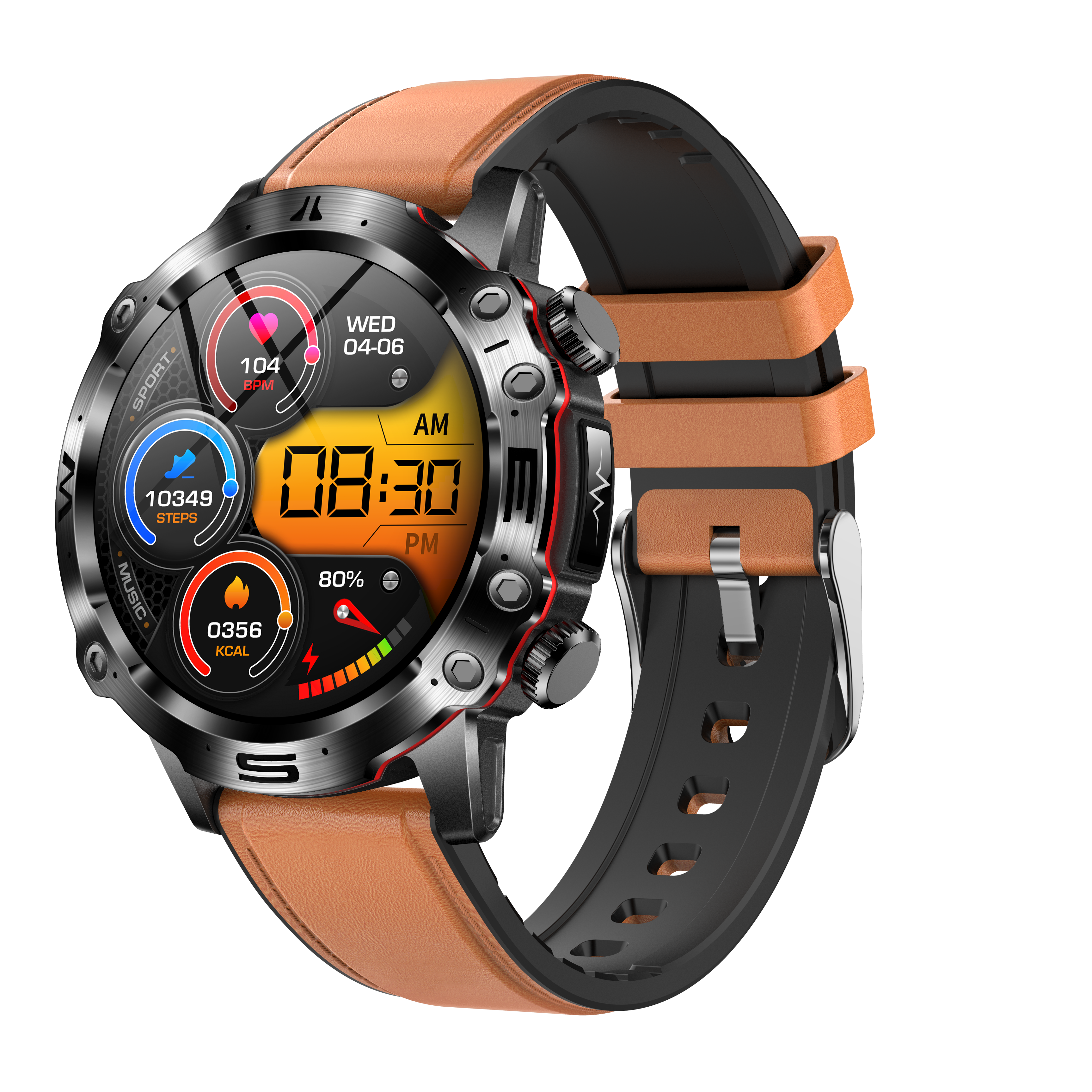 GlycoGuard™ | ECG Blutzucker- &amp; Blutdruck-Gesundheitsmonitor Sportuhr für Fitness-Tracking &amp; tägliches Gesundheitsmanagement