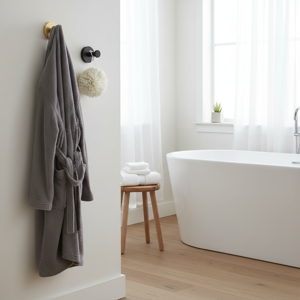 KRAM Massiver Messing Badhaak | Zeitgenössischer Haken