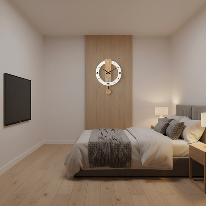 QuietRhythm Wanduhr Modern mit Schwingender Bewegung