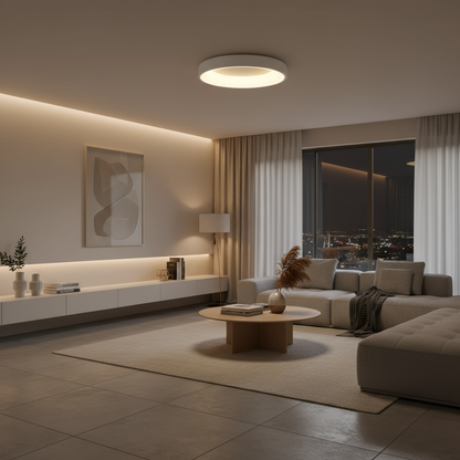 Nordische Runde LED-Deckenleuchte | Deckenlampe Wohnzimmer