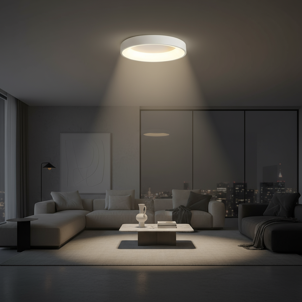 Nordische Runde LED-Deckenleuchte | Deckenlampe Wohnzimmer