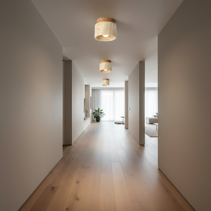 Kreative Japanische Deckenlampe im Creme-Stil