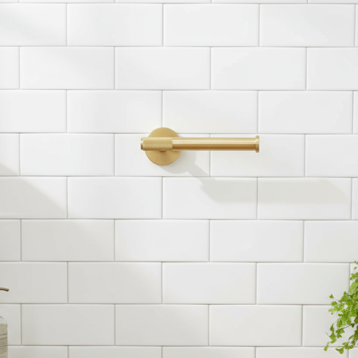 KOL | Runde Edelstahl Toilettenpapierhalter für Badezimmer