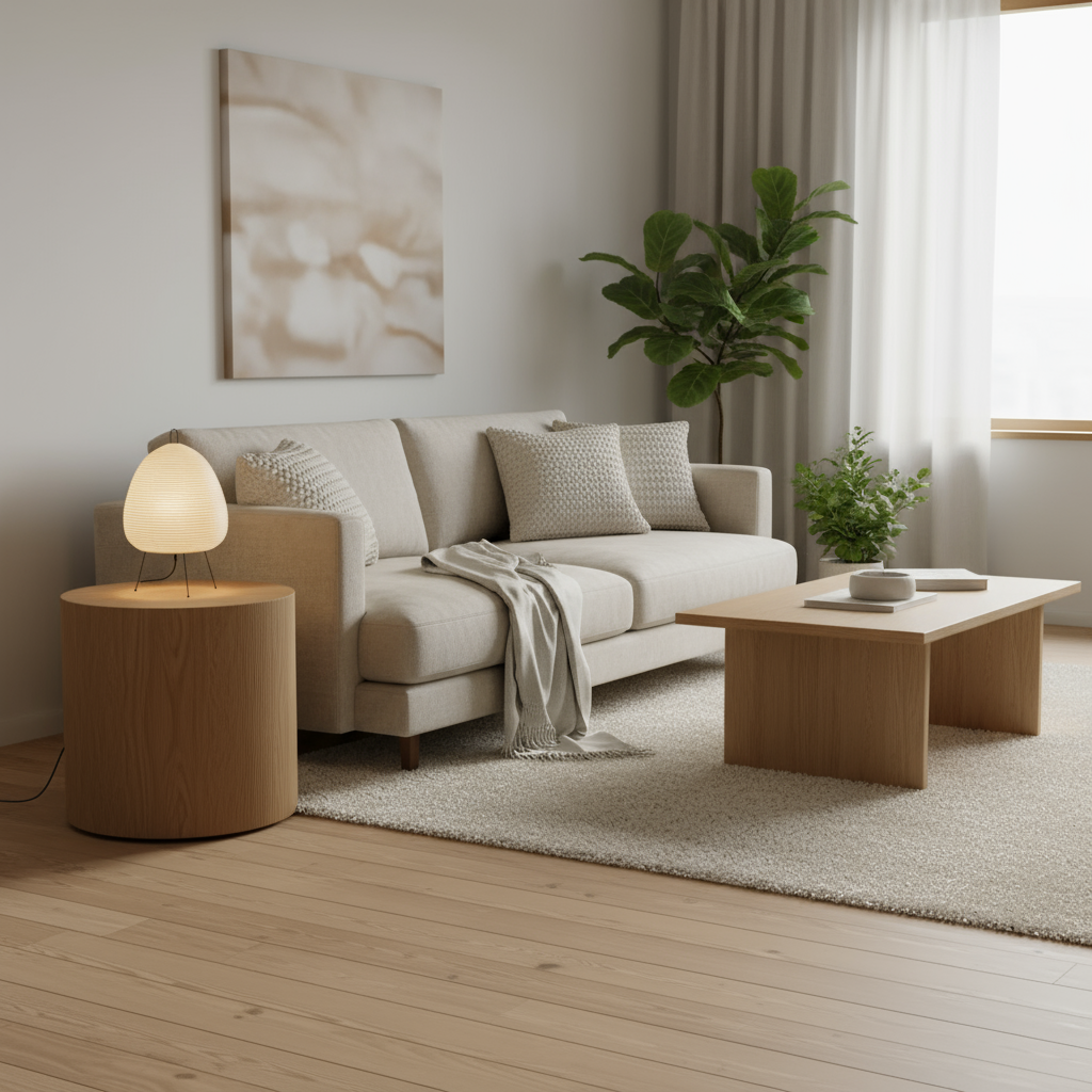 Japanische Reispapier Tischlampe