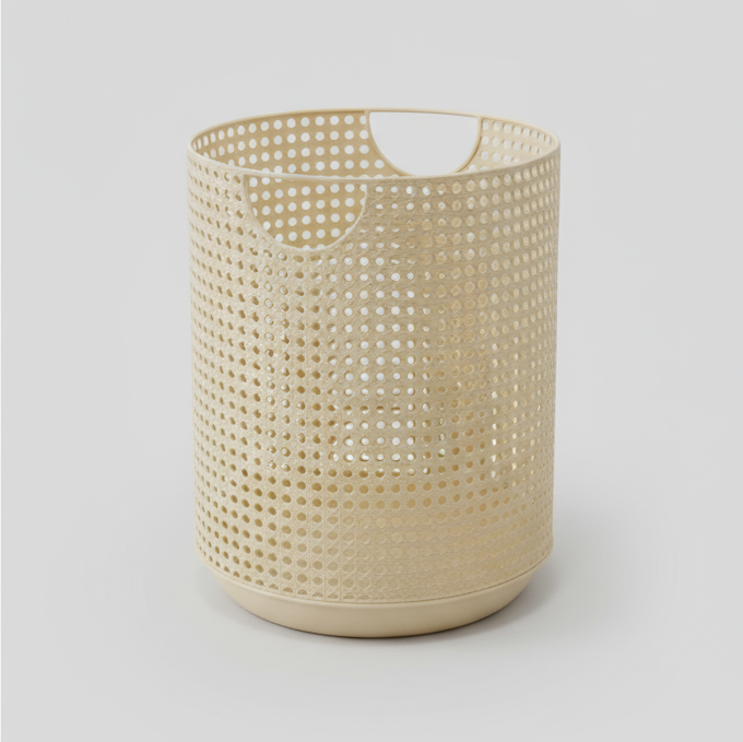 Nordic Aufbewahrungskorb | Moderner Wäschekorb aus Metallimitat