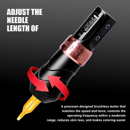 Tattoo Pen Professioneller Permanent Make-up und Tattoo Stift Leise 10.000 U/min LED Display