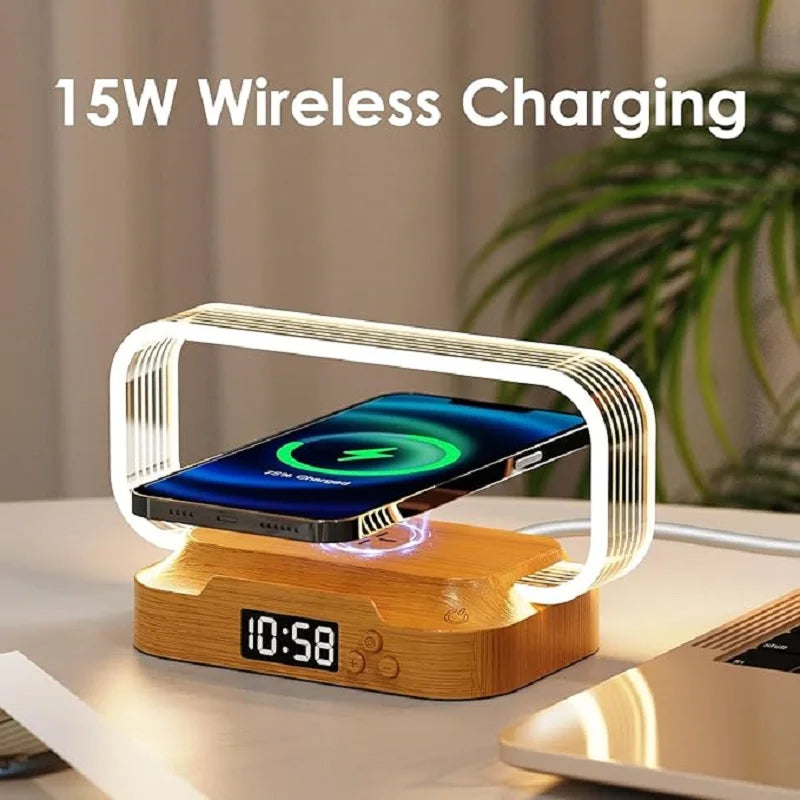 GlowCharge 3-in-1 LED Lampe &amp; Drahtloses Ladegerät