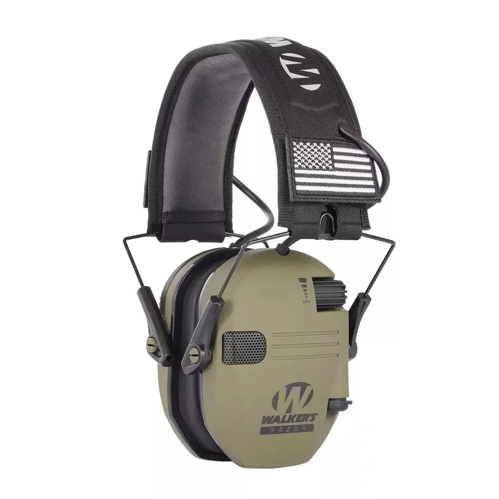 Elektronische Gehörschutz für Walker’s Razor Slim Ultra Low Profile Kompakt Design Verstellbarer Bereich Schießen Jagd Gehörschutz