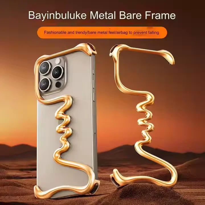 Aluminium Metall Rahmenlos Wärmeableitendes Handyhülle Vier Ecken Luftpolster Für iPhone