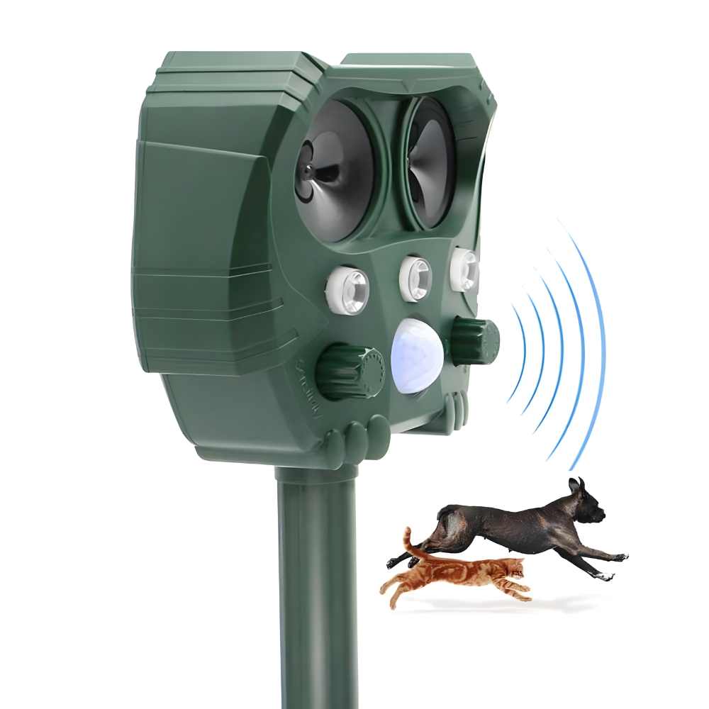 Ultraschall-Katzenvertreiber Ultraschall- und Geräuschsonar-Vertreiber Abwehrmittel gegen Katzen, Füchse, Ratten, Eichhörnchen und Hunde