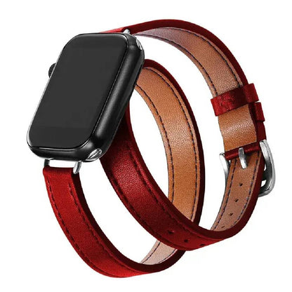 Doppelter Lederarmband für Apple Watch – Luxus und einzigartiger Stil
