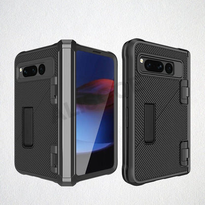 Armor Scharnier Kickstand Hartplastik Telefon Fall für Google Pixel Fold