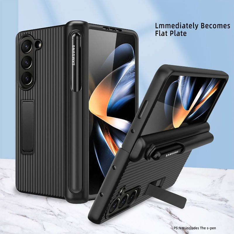 Scharnierpanzerung Robuste Telefonhülle mit Frontglas für Samsung Galaxy Z Fold 5 4