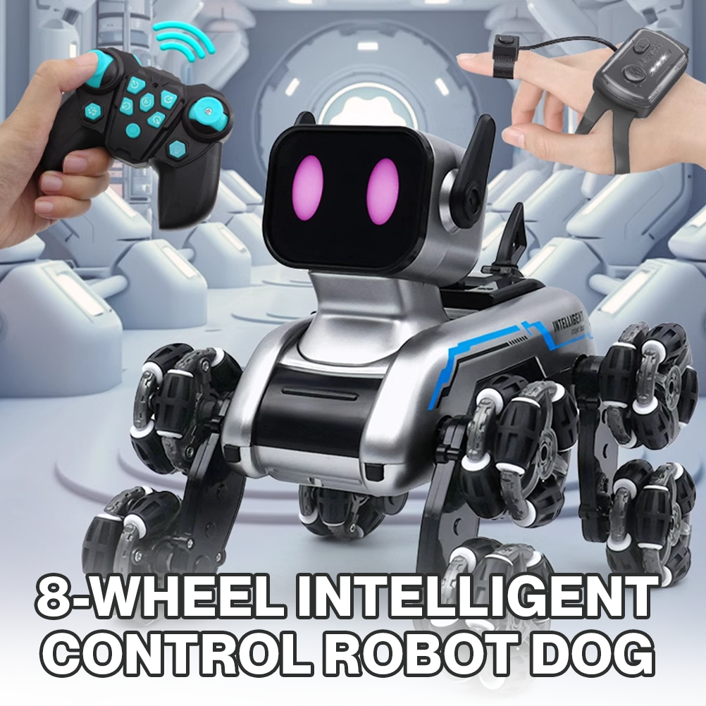 8-Rad Intelligente Steuerung Roboterhund mit Klettern, Sprühdrift &amp; Transformationsaktion | Das ultimative Stuntspielzeug für Jungen