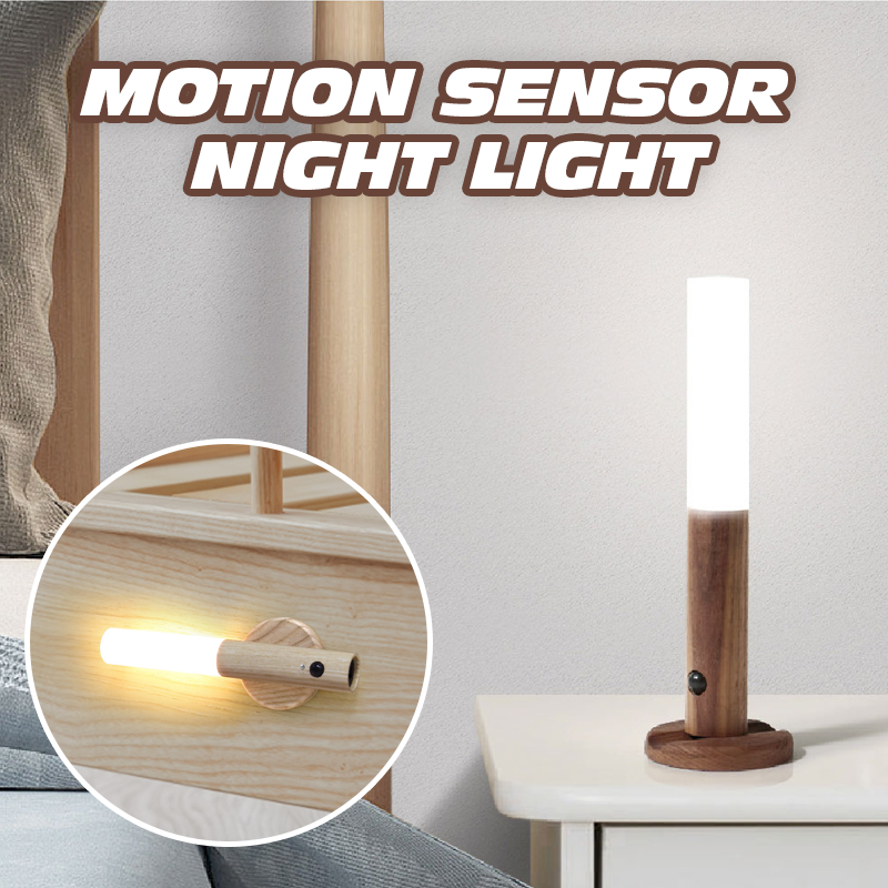 Holz USB wiederaufladbare magnetische Bewegungssensor Nachtlicht für Flure, Schlafzimmer usw.