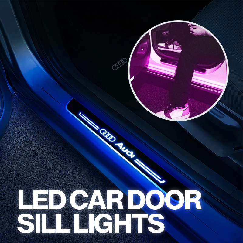 4 Stück anpassbare drahtlose Auto-Sensing LED-Autotürenleistenlichter für alle Automodelle