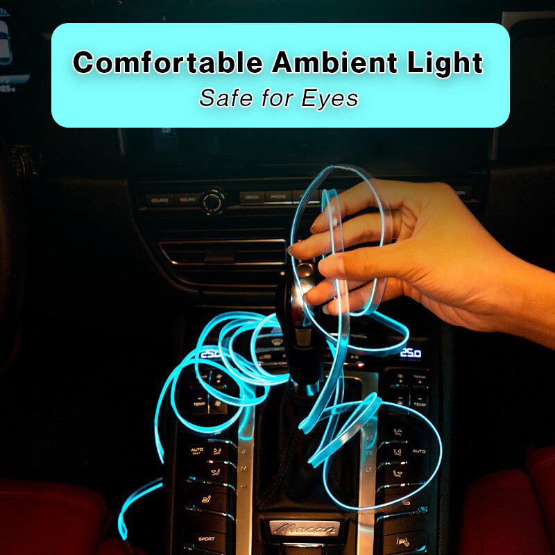 DIY Flexible Auto-Innenraumdekoration Ambientekaltbeleuchtung LED-Streifen mit 5V USB