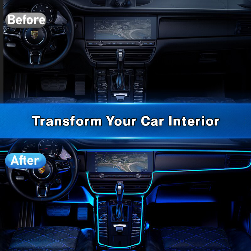 DIY Flexible Auto-Innenraumdekoration Ambientekaltbeleuchtung LED-Streifen mit 5V USB