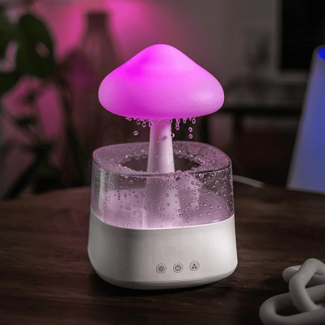 Regenwolken Luftbefeuchter, Aromatherapie Diffusor mit LED-Licht &amp; Regengeräusch, tragbar, USB