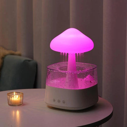 Regenwolken Luftbefeuchter, Aromatherapie Diffusor mit LED-Licht &amp; Regengeräusch, tragbar, USB