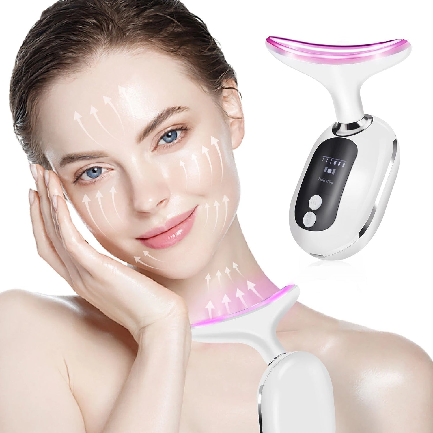 Zelara LED Therapie Gesicht &amp; Hals Lifting Massagegerät