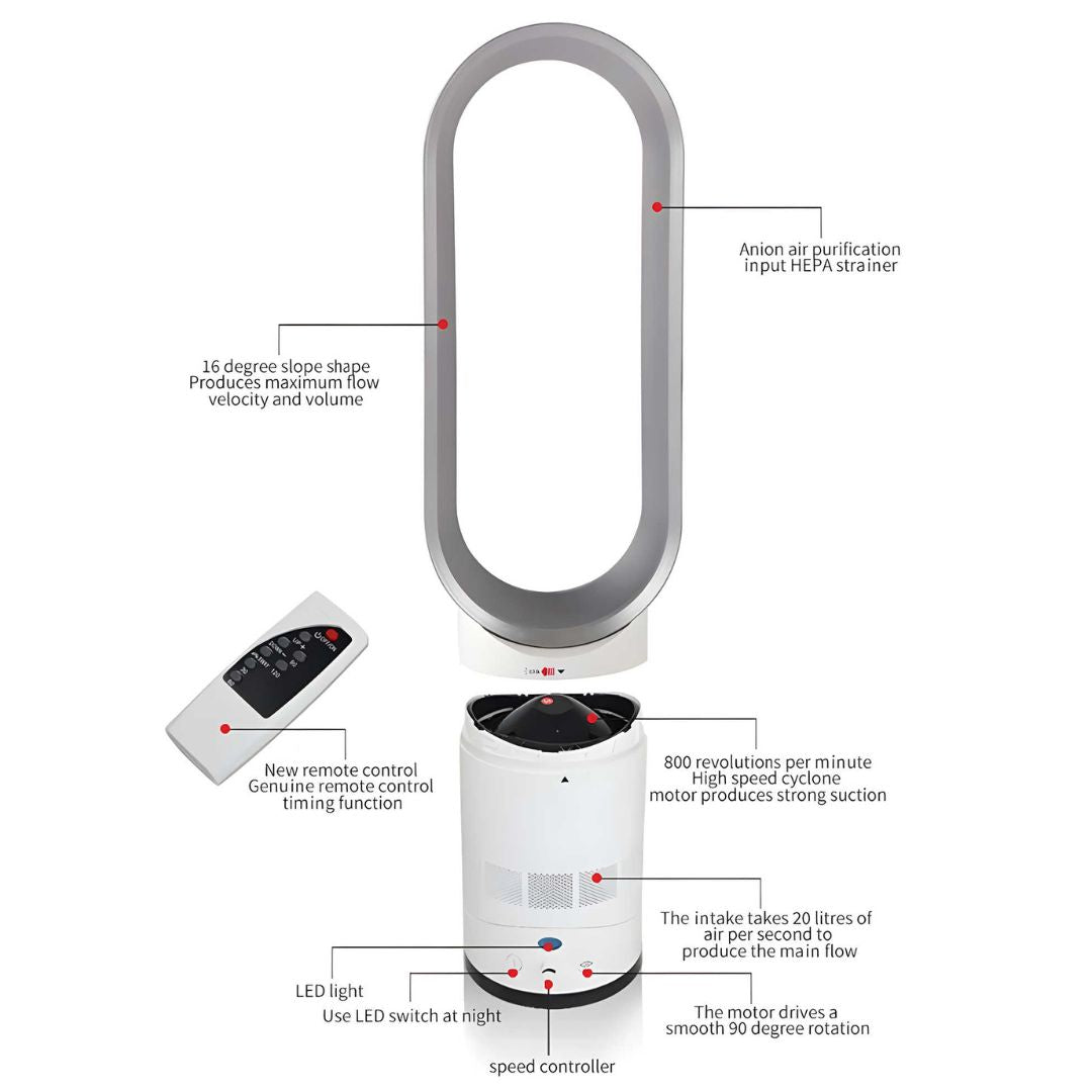 16 Zoll bladeless Ventilator mit Fernbedienung