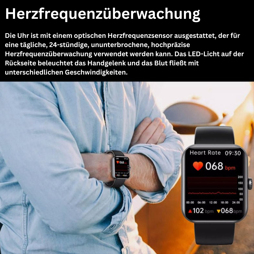 Nicht-invasive Glukose-Uhr | Vollständige tägliche Gesundheitsüberwachung