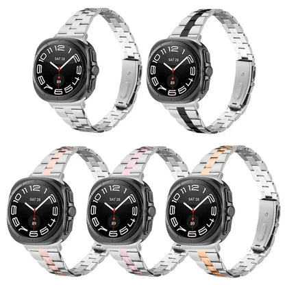 EleganceLink Damen Slim Edelstahlband für Samsung Galaxy Watch 7 Ultra 47mm