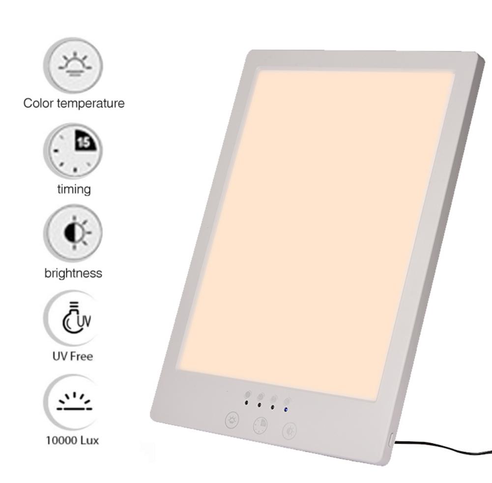 Tageslichtlampe tragbar – Lichttherapie bei Winterdepression, dimmbar mit Timer &amp; USB-Betrieb