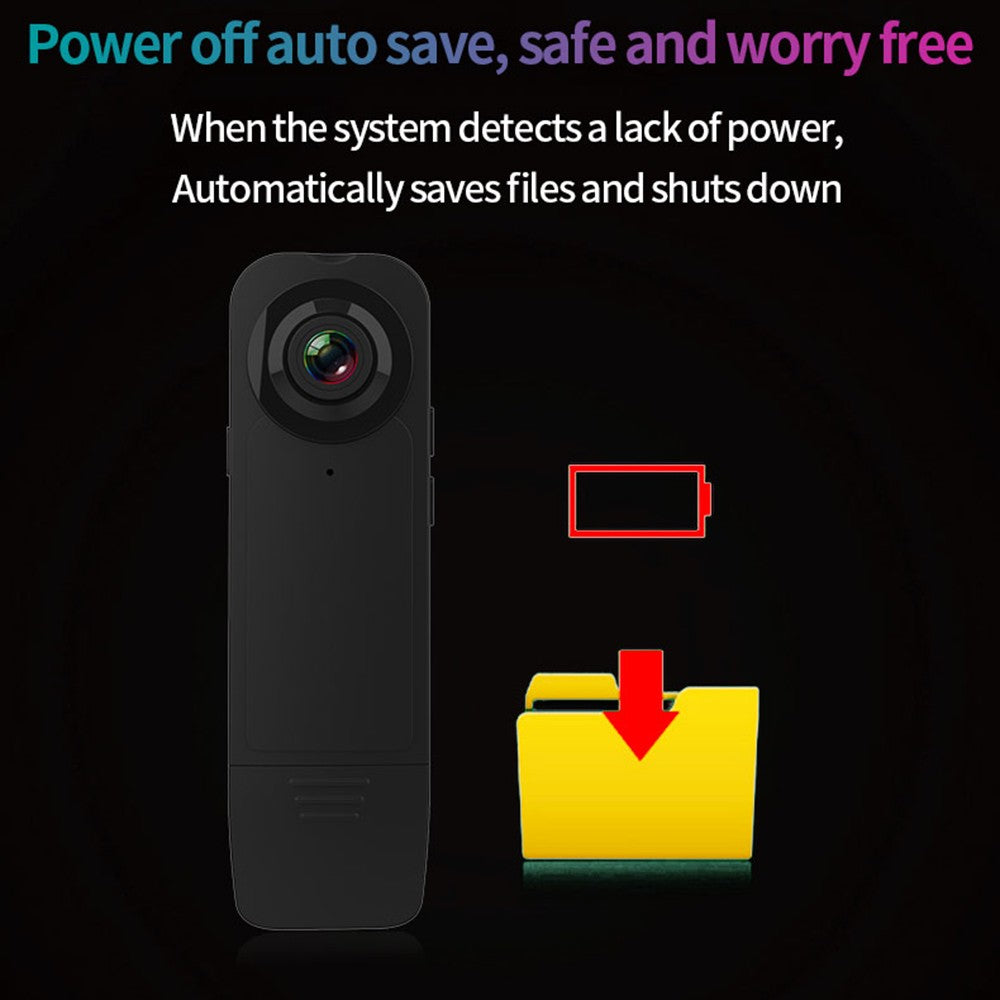 Mini 1080P Körperkamera mit Audio, Nachtsicht, Bewegungserkennung, Clip-on fürs Wandern, Reiten, Laufen, Reisen
