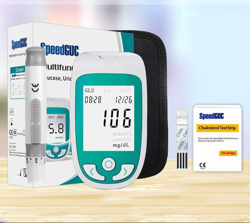 3 in 1 Multifunktionaler Gesundheitsmonitor (Cholesterin, Glukose &amp; Harnsäure)