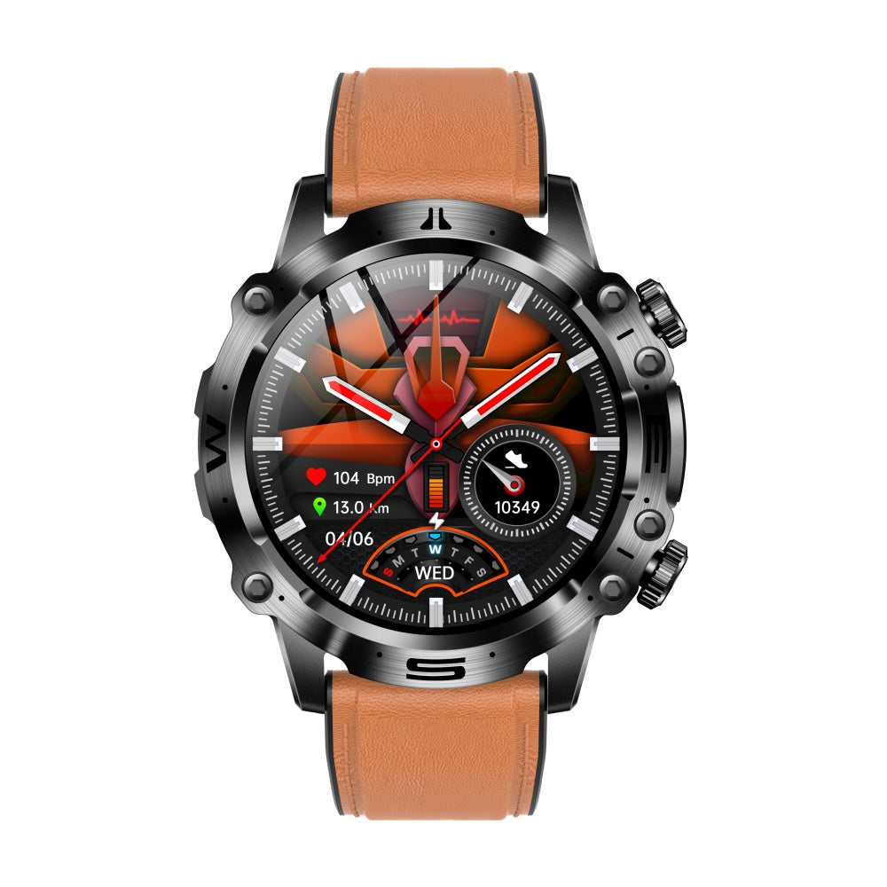 Smartwatch mit EKG, Blutdruck, Blutsauerstoff &amp; Körperanalyse – AMOLED 1,43&quot;, Bluetooth-Anruf, 100+ Sportmodi, IP68 wasserdicht