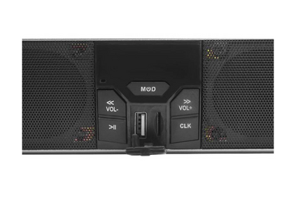 Wasserdichte Bluetooth-Motorradlautsprecher – Lenkerlautsprecher mit USB, TF, LED &amp; App-Steuerung