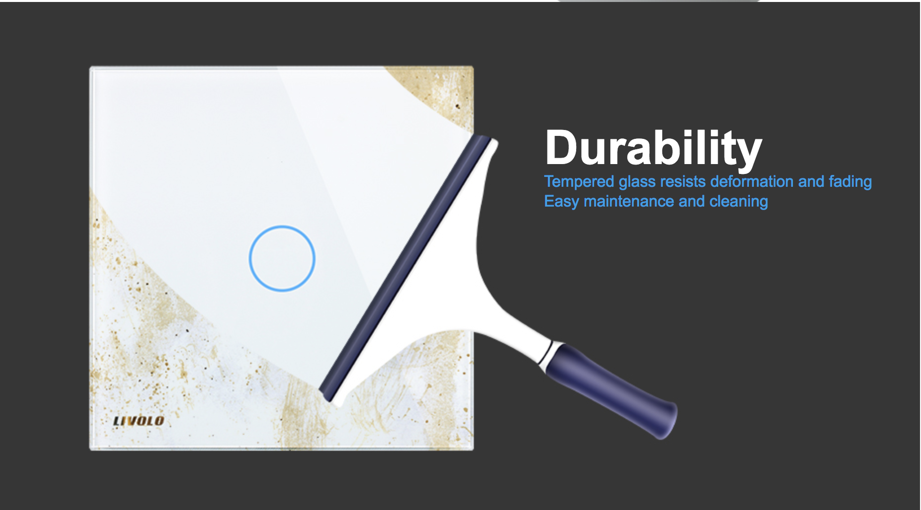 Smart Touch-Lichtschalter mit Dimmfunktion, Glasoberfläche &amp; Fernbedienung – Feuchtigkeitsfest &amp; LED-Hintergrundbeleuchtung