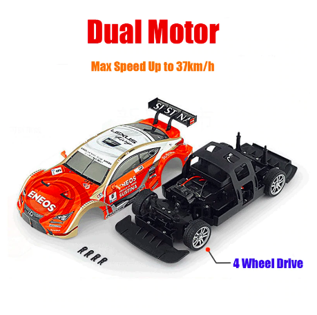 RC Rennwagen 1:16 Maßstab – Fernsteuerbares GTR/Lexus Modell, 25 km/h, Wiederaufladbar, 50m Reichweite