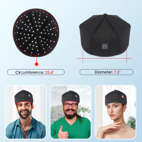 Rotes Lichttherapie-Haargrowth-Cap mit 120 LEDs - Infrarotbehandlung für dünner werdendes Haar zu Hause