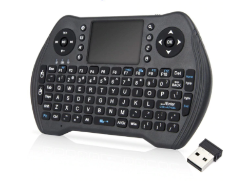 Mini Wireless Tastatur mit Touchpad &amp; Hintergrundbeleuchtung – Kompatibel mit Smart-TV, PC, Android TV Box