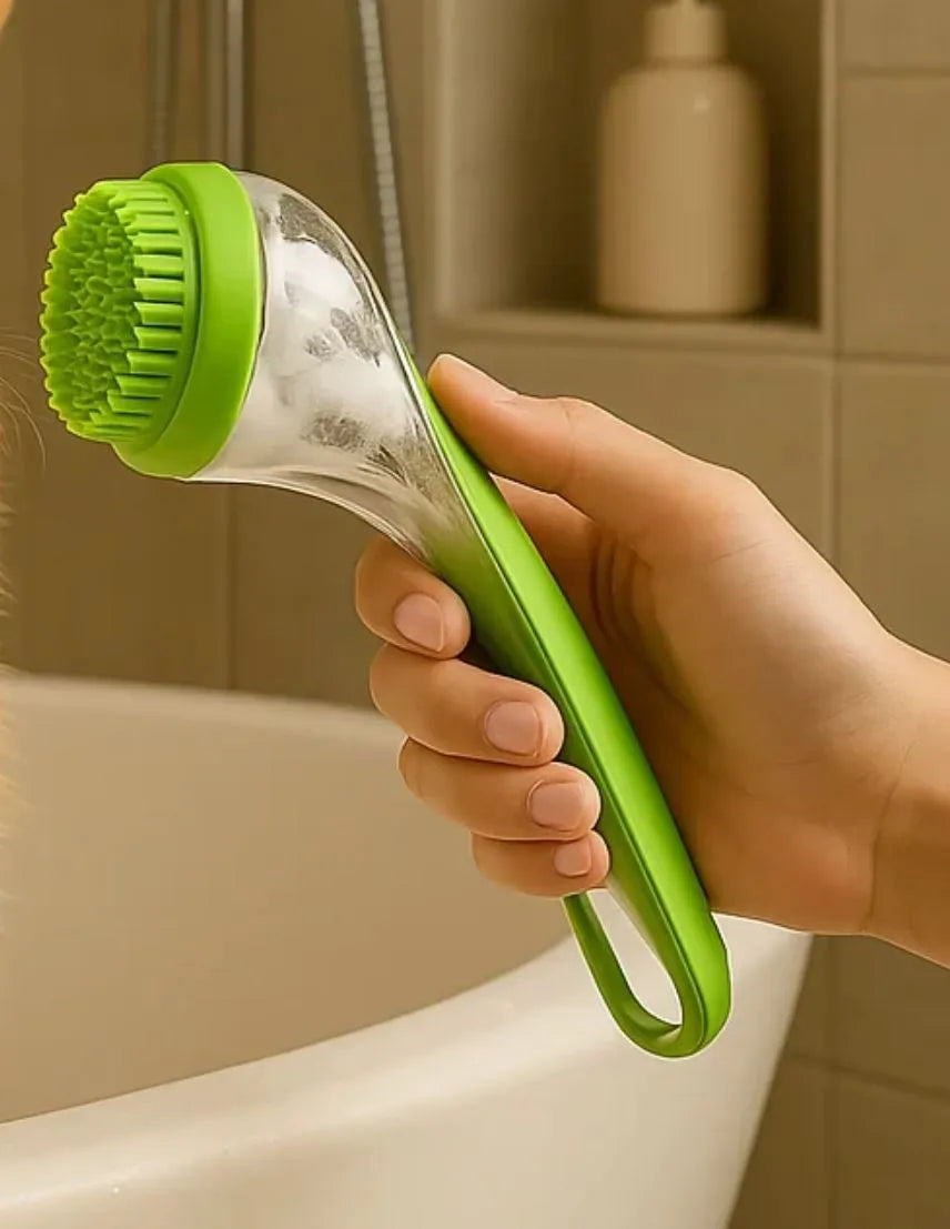 Hundebürste mit Seifenspender – Sanfte Waschbürste zur Fellreinigung &amp; Hautpflege