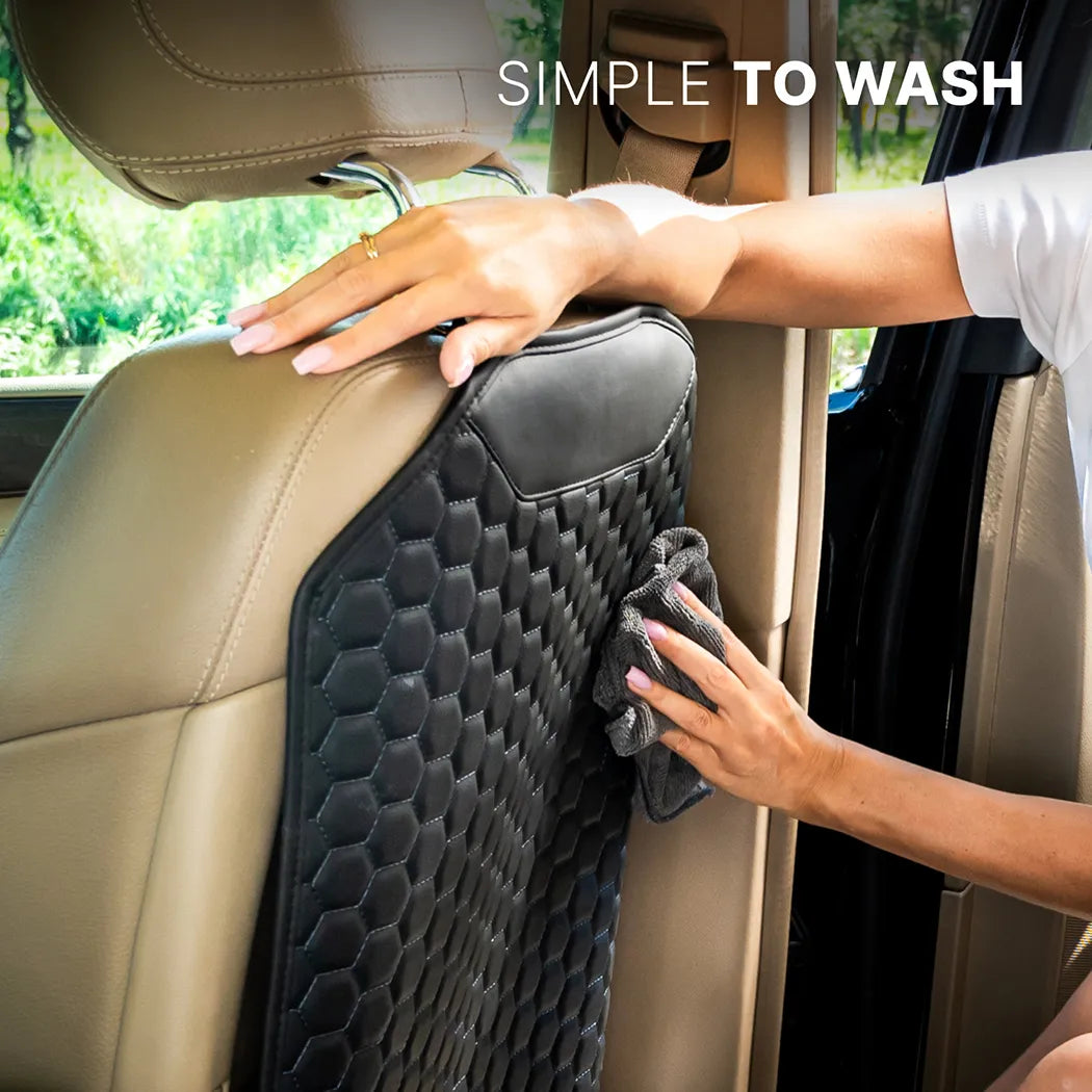 Wasserdichter Autositz-Rückenschutz 60x40 cm – Abwaschbarer Schonbezug mit rutschfester Rückseite für Familien &amp; Vielfahrer