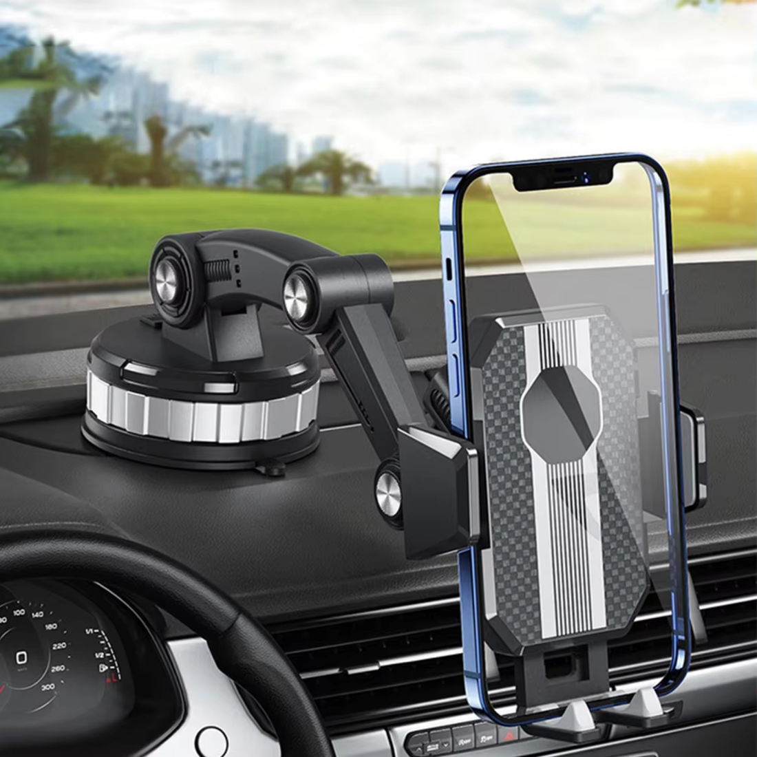 Handyhalter für Auto | Starker Saugfuß und 360° Rotation