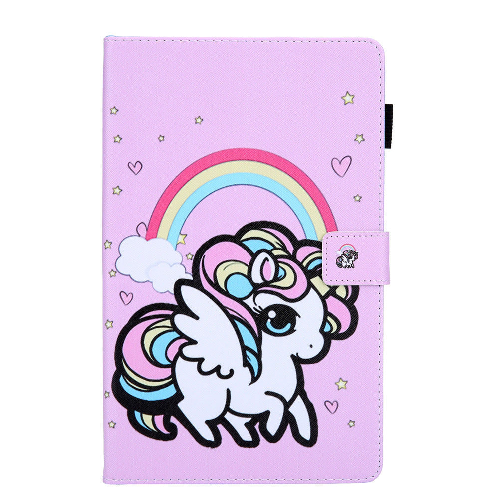 Magnetische Cartoon-Brieftasche aus PU-Leder für Tablet-PC für Samsung Tab A8 A9 A7